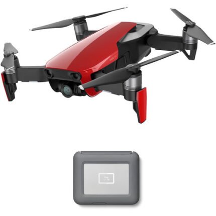 DJI Mavic Air Drone with LaCie 2TB Copilot BOSS Hard Drive Kit (Flame Red)